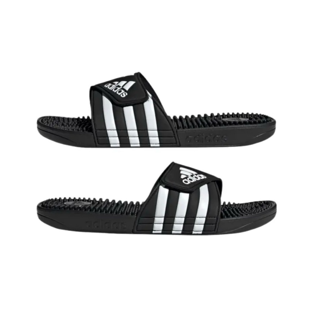 Adidas Adult Unisex Adissage Sandals Black / White Size 8 Men’s